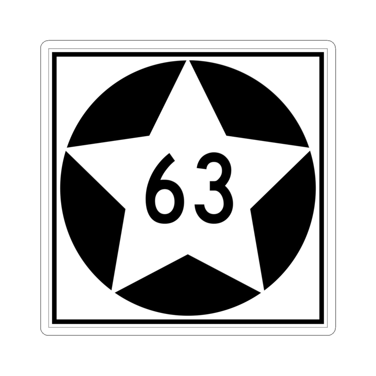 MN-63 1934 (Minnesota) (Road Sign) STICKER Vinyl Kiss-Cut Decal