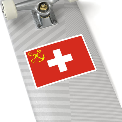 Ensign of Cruising Club der Schweiz (Switzerland) STICKER Vinyl Kiss-Cut Decal