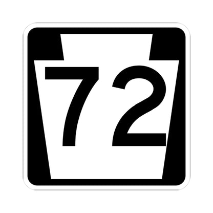 PA-72 (Pennsylvania) (Road Sign) STICKER Vinyl Kiss-Cut Decal