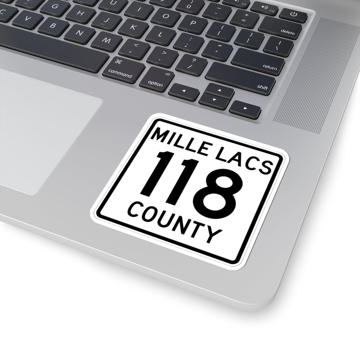 Mille Lacs County 118 MN (Minnesota) (Road Sign) STICKER Vinyl Kiss-Cut Decal