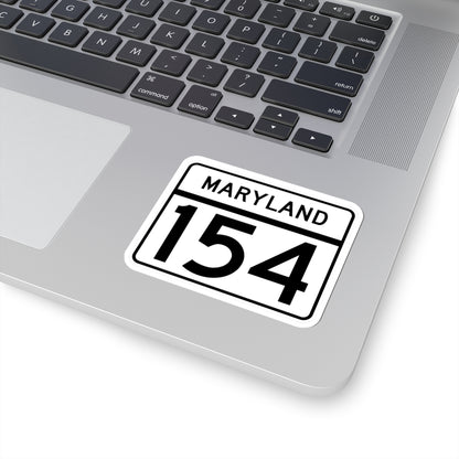 MD Route 154 (Maryland) (Road Sign) STICKER Vinyl Kiss-Cut Decal