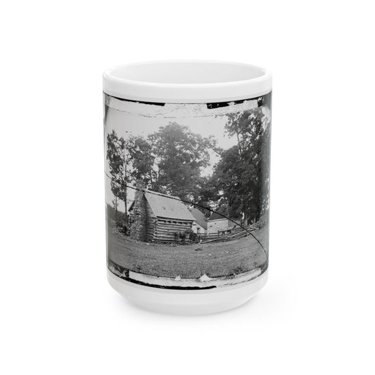 Battlefield Of Cedar Mountain House Riddled With Cannon Balls In Which Gen. Winder Was Killed (U.S. Civil War) White Coffee Mug