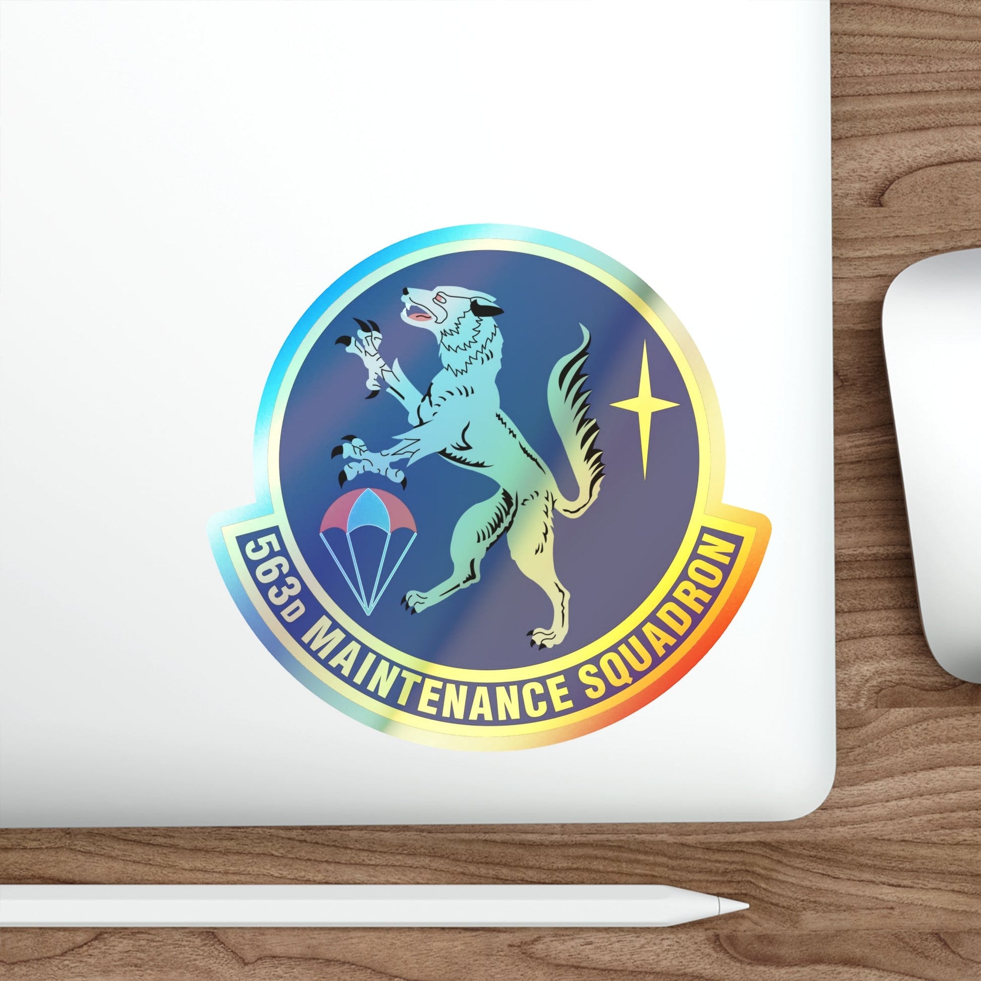 563d Maintenance Squadron (U.S. Air Force) Holographic STICKER Die-Cut Vinyl Decal-The Sticker Space