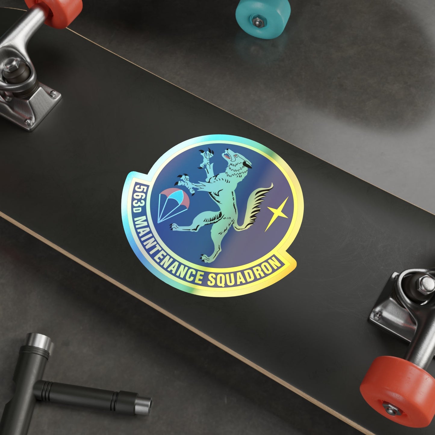 563d Maintenance Squadron (U.S. Air Force) Holographic STICKER Die-Cut Vinyl Decal-The Sticker Space