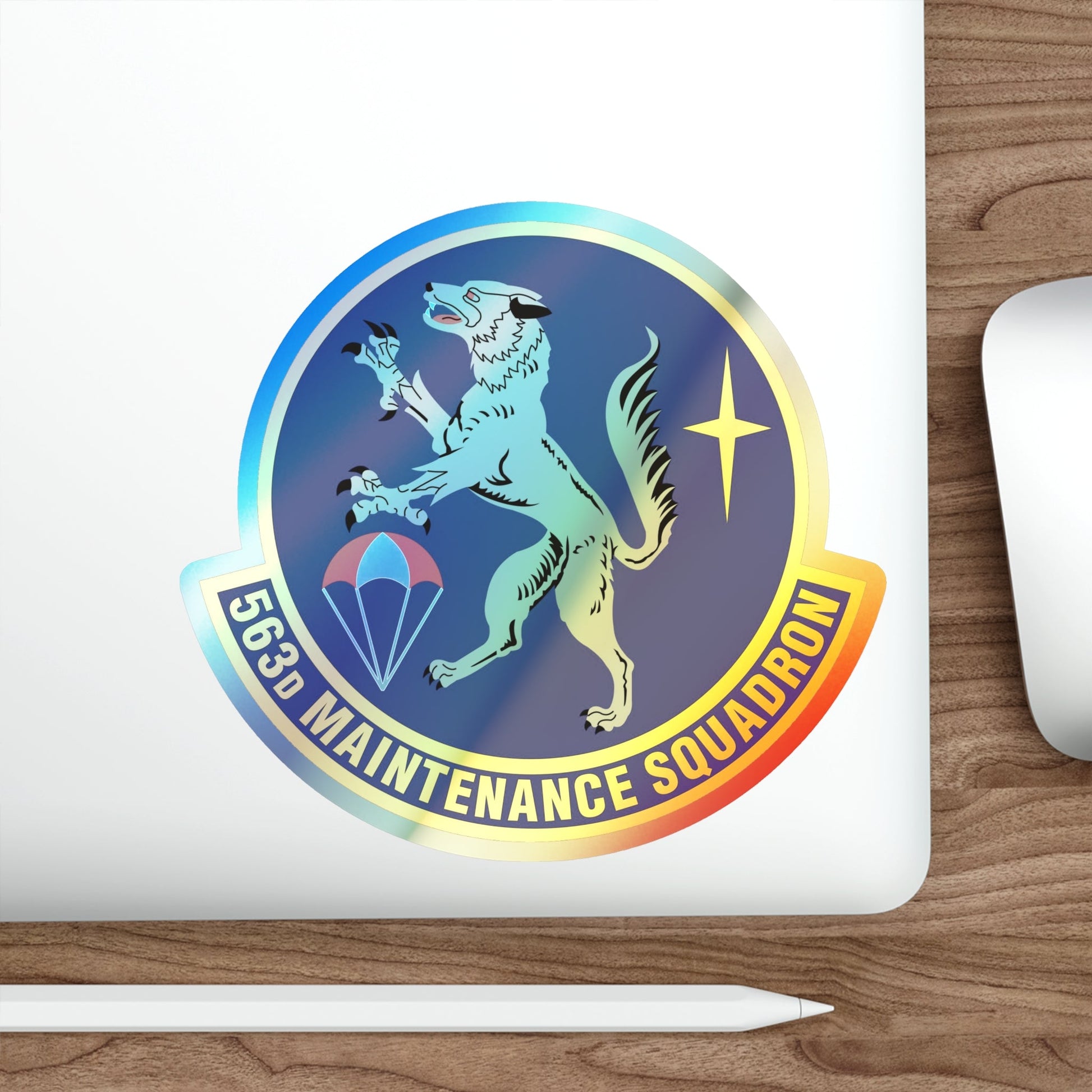 563d Maintenance Squadron (U.S. Air Force) Holographic STICKER Die-Cut Vinyl Decal-The Sticker Space