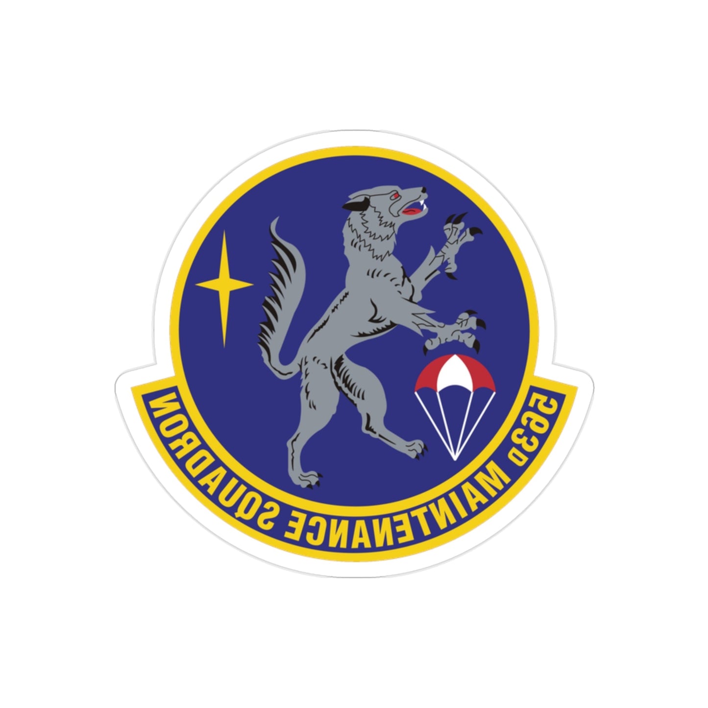 563d Maintenance Squadron (U.S. Air Force) REVERSE PRINT Transparent STICKER-2" × 2"-The Sticker Space