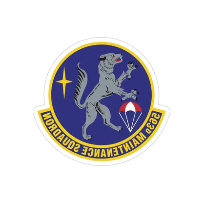 563d Maintenance Squadron (U.S. Air Force) REVERSE PRINT Transparent Die-Cut STICKER 5 Inch Die-Cut Transparent - The Sticker Space