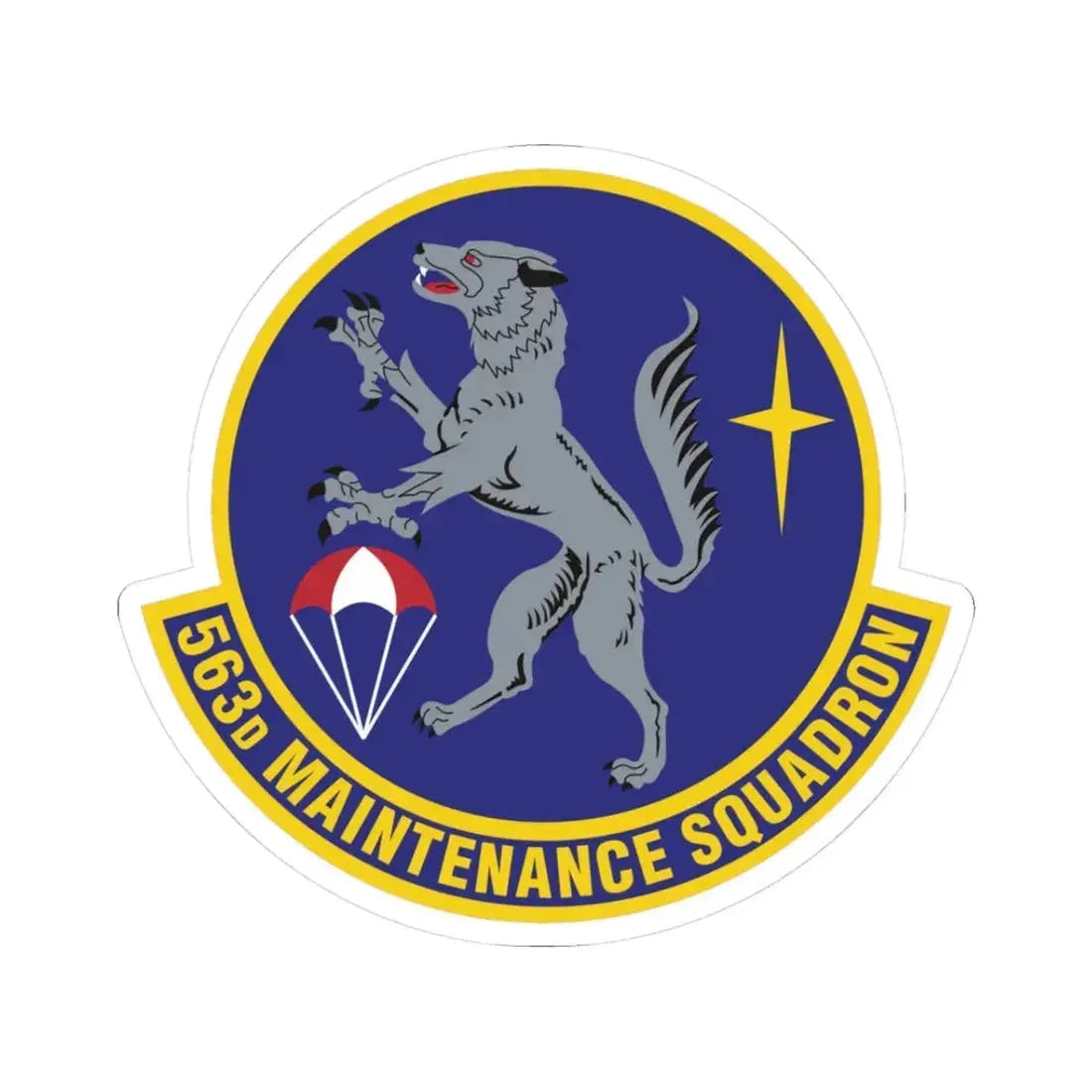 563d Maintenance Squadron (U.S. Air Force) STICKER Vinyl Kiss-Cut Decal 3 Inch White - The Sticker Space