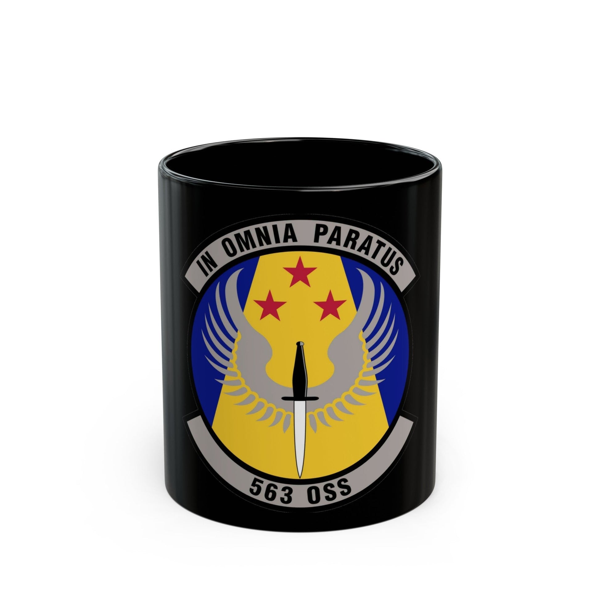 563d Operations Support Squadron (U.S. Air Force) Black Coffee Mug-11oz-The Sticker Space