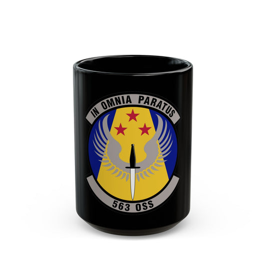 563d Operations Support Squadron (U.S. Air Force) Black Coffee Mug-15oz-The Sticker Space