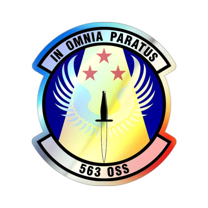 563d Operations Support Squadron (U.S. Air Force) Holographic STICKER Die-Cut Vinyl Decal-2 Inch-The Sticker Space