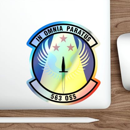 563d Operations Support Squadron (U.S. Air Force) Holographic STICKER Die-Cut Vinyl Decal-The Sticker Space