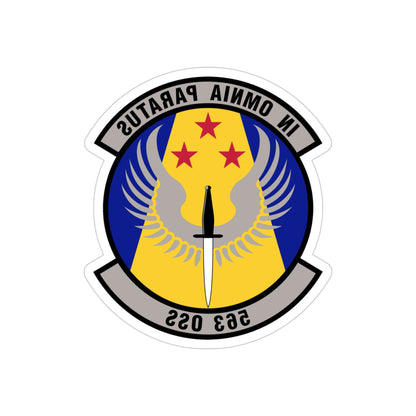 563d Operations Support Squadron (U.S. Air Force) REVERSE PRINT Transparent STICKER-4" × 4"-The Sticker Space