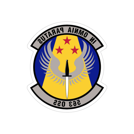 563d Operations Support Squadron (U.S. Air Force) REVERSE PRINT Transparent STICKER-6" × 6"-The Sticker Space