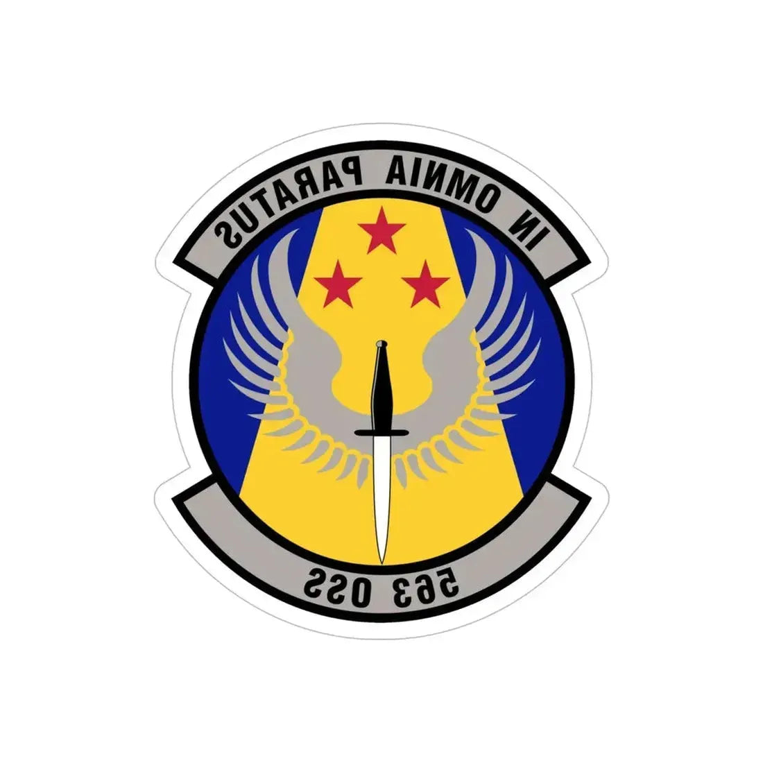 563d Operations Support Squadron (U.S. Air Force) REVERSE PRINT Transparent Die-Cut STICKER - The Sticker Space