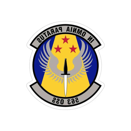 563d Operations Support Squadron (U.S. Air Force) REVERSE PRINT Transparent Die-Cut STICKER - The Sticker Space