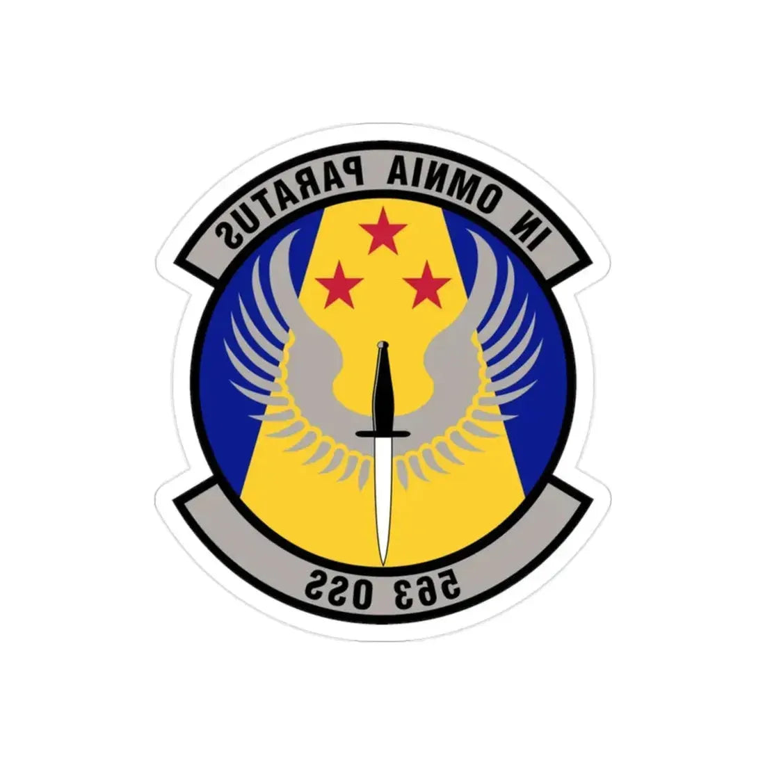 563d Operations Support Squadron (U.S. Air Force) REVERSE PRINT Transparent Die-Cut STICKER - The Sticker Space