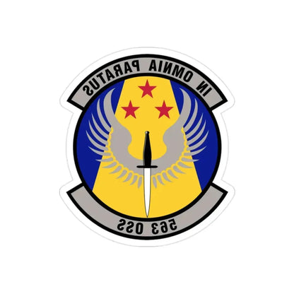 563d Operations Support Squadron (U.S. Air Force) REVERSE PRINT Transparent Die-Cut STICKER - The Sticker Space