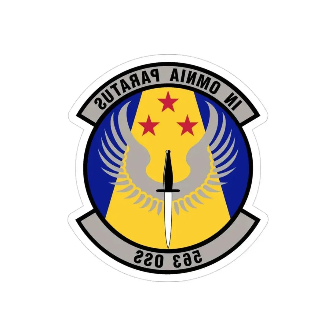 563d Operations Support Squadron (U.S. Air Force) REVERSE PRINT Transparent Die-Cut STICKER - The Sticker Space