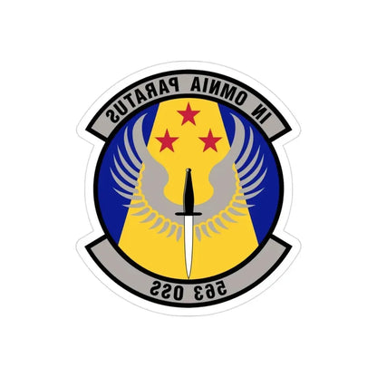 563d Operations Support Squadron (U.S. Air Force) REVERSE PRINT Transparent Die-Cut STICKER - The Sticker Space