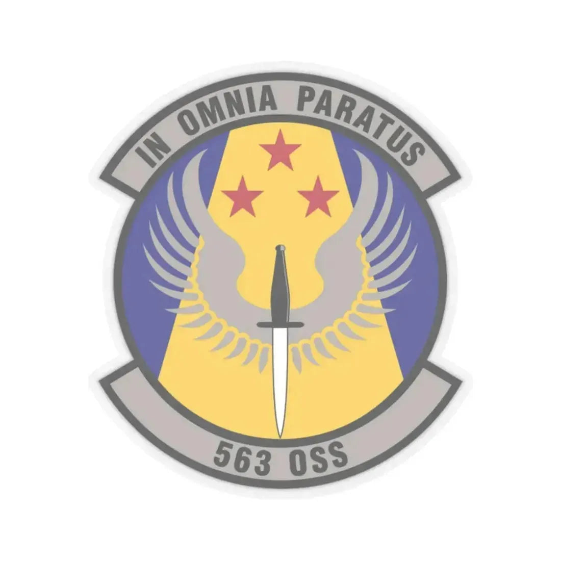 563d Operations Support Squadron (U.S. Air Force) STICKER Vinyl Kiss-Cut Decal 2 Inch Transparent - The Sticker Space