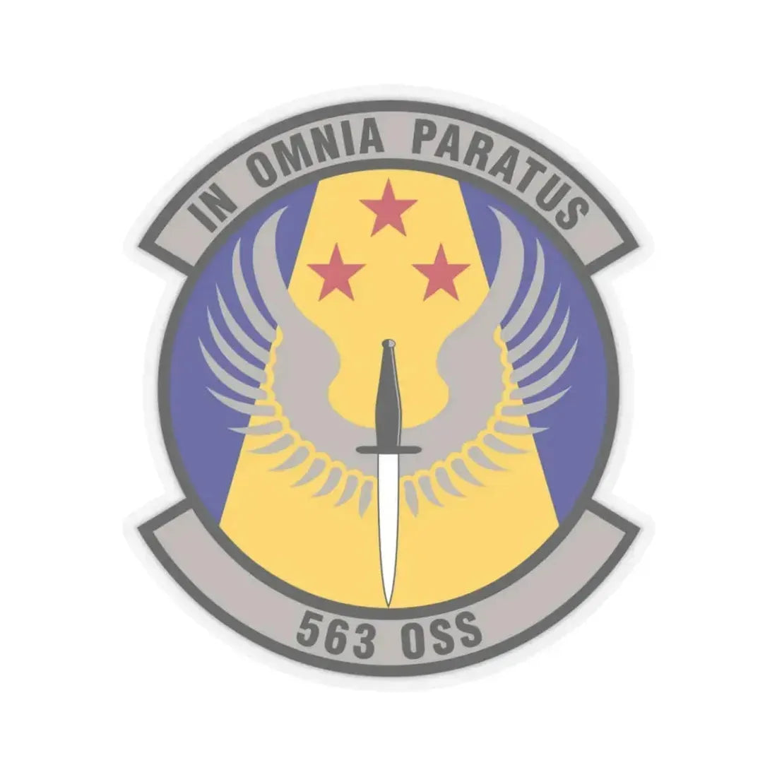 563d Operations Support Squadron (U.S. Air Force) STICKER Vinyl Kiss-Cut Decal 3 Inch Transparent - The Sticker Space