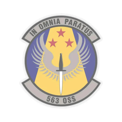563d Operations Support Squadron (U.S. Air Force) STICKER Vinyl Kiss-Cut Decal 3 Inch Transparent - The Sticker Space