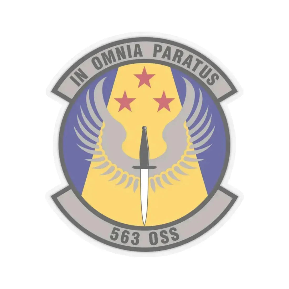 563d Operations Support Squadron (U.S. Air Force) STICKER Vinyl Kiss-Cut Decal 4 Inch Transparent - The Sticker Space