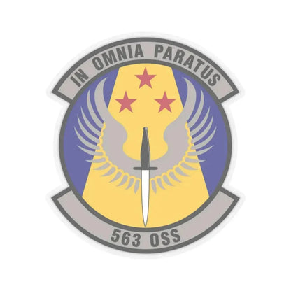 563d Operations Support Squadron (U.S. Air Force) STICKER Vinyl Kiss-Cut Decal 4 Inch Transparent - The Sticker Space