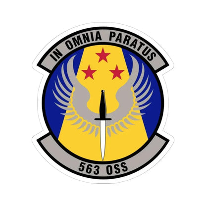 563d Operations Support Squadron (U.S. Air Force) STICKER Vinyl Kiss-Cut Decal 4 Inch White - The Sticker Space