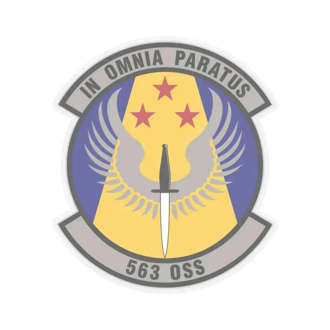 563d Operations Support Squadron (U.S. Air Force) STICKER Vinyl Kiss-Cut Decal 6 Inch Transparent - The Sticker Space
