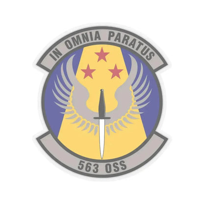 563d Operations Support Squadron (U.S. Air Force) STICKER Vinyl Kiss-Cut Decal 6 Inch Transparent - The Sticker Space