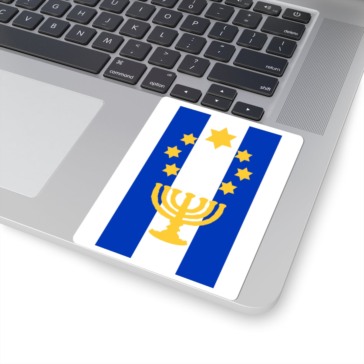Israel Flag Proposal No.61 by Nissim Shtrick (Israel) STICKER Vinyl Kiss-Cut Decal