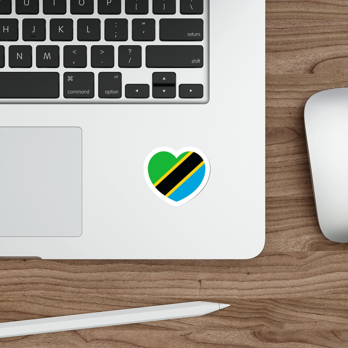 Heart Flag of Tanzania - STICKER Vinyl Die-Cut Decal