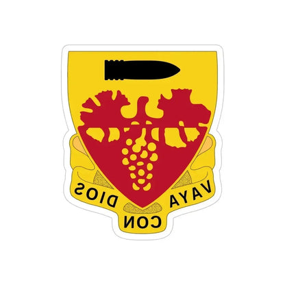 564th Field Artillery Battalion (U.S. Army) REVERSE PRINT Transparent Die-Cut STICKER 6 Inch Die-Cut Transparent - The Sticker Space