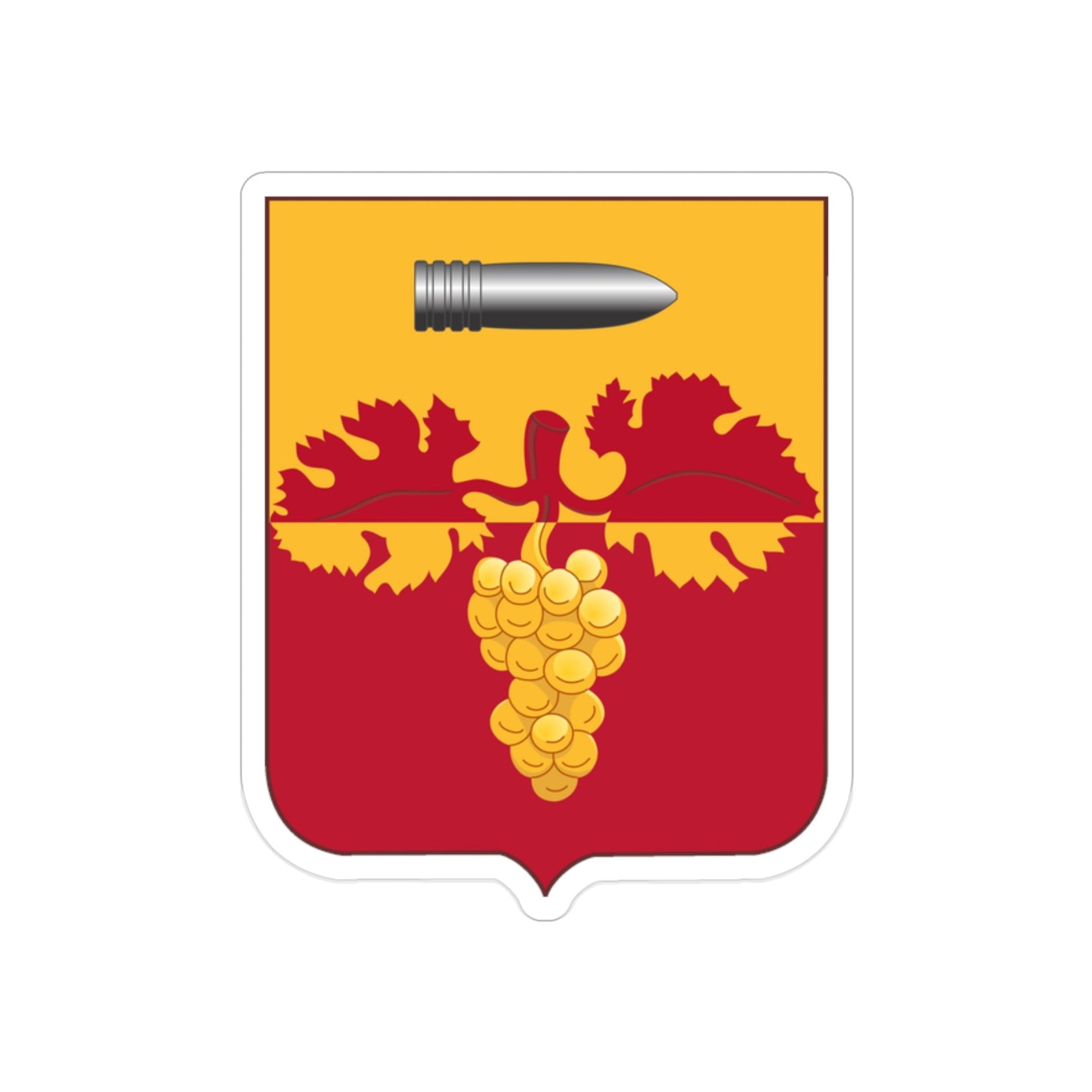 564th Field Artillery Battalion v2 (U.S. Army) REVERSE PRINT Transparent STICKER-2" × 2"-The Sticker Space