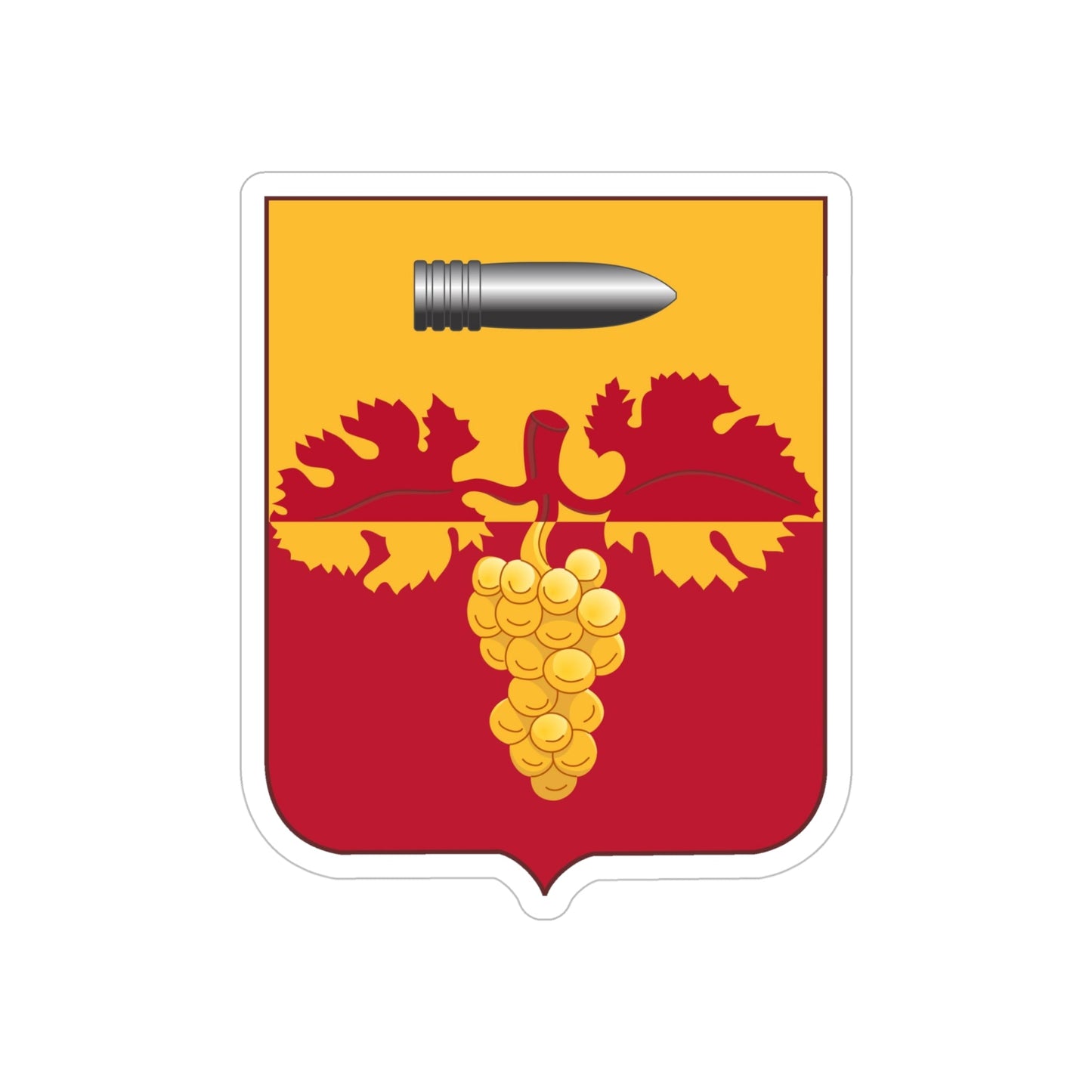 564th Field Artillery Battalion v2 (U.S. Army) REVERSE PRINT Transparent STICKER-5" × 5"-The Sticker Space