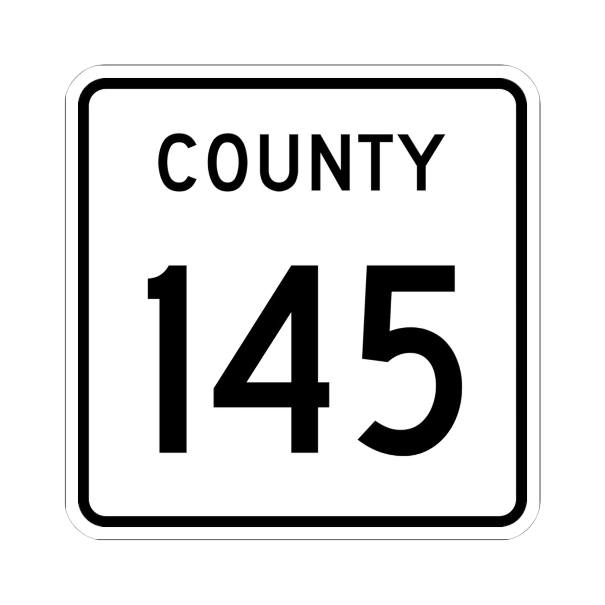 County 145 square (Minnesota) (Road Sign) STICKER Vinyl Kiss-Cut Decal