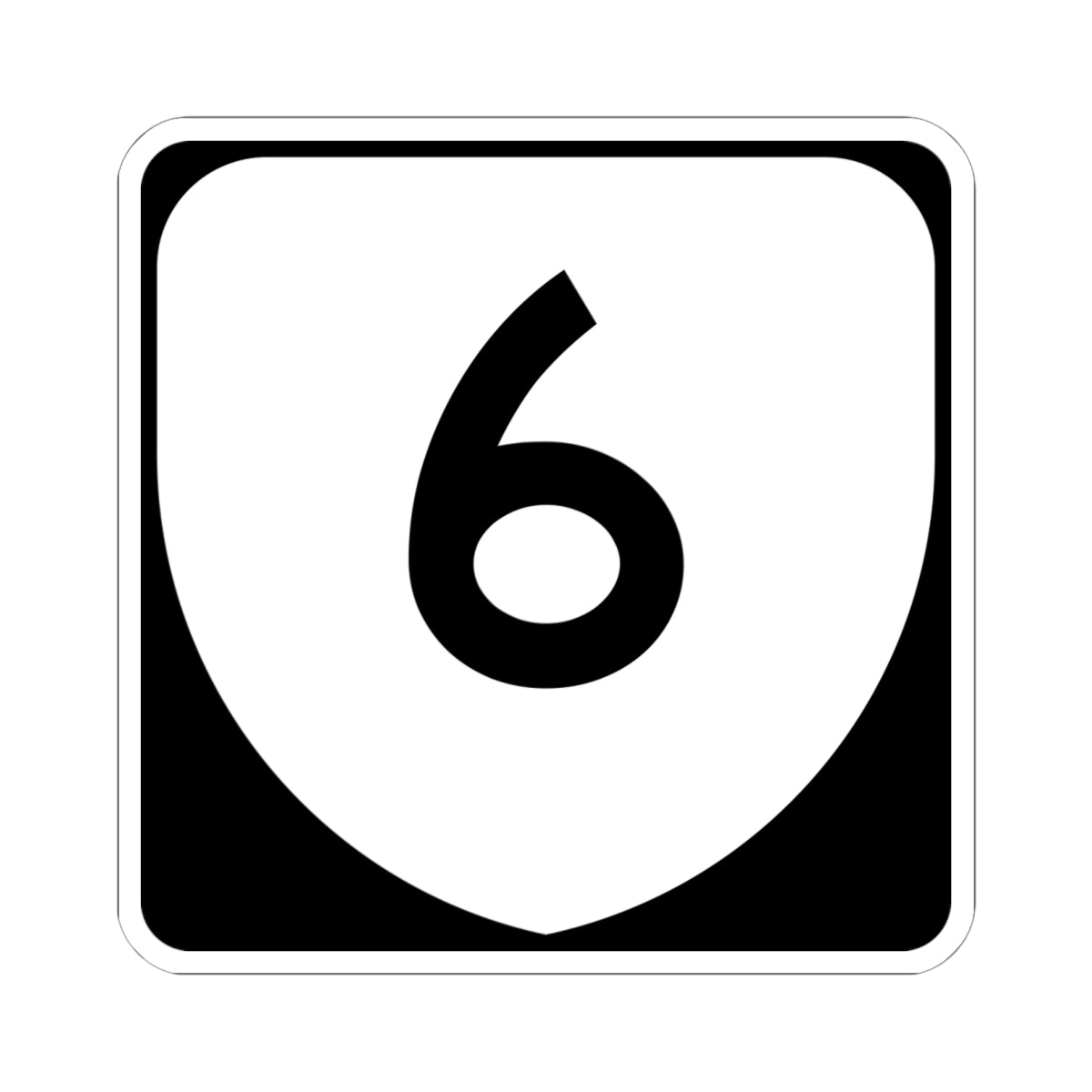 Virginia 6 (Virginia) (Road Sign) STICKER Vinyl Kiss-Cut Decal