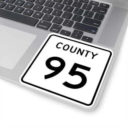 County 95 square (Minnesota) (Road Sign) STICKER Vinyl Kiss-Cut Decal