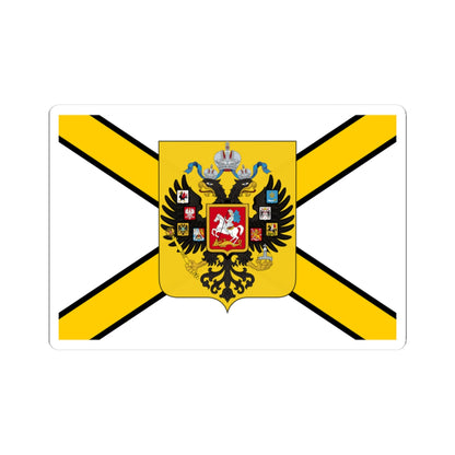 Honorary Naval Ensign of Russia black-yellow-white with coat of arms (Russia) STICKER Vinyl Kiss-Cut Decal
