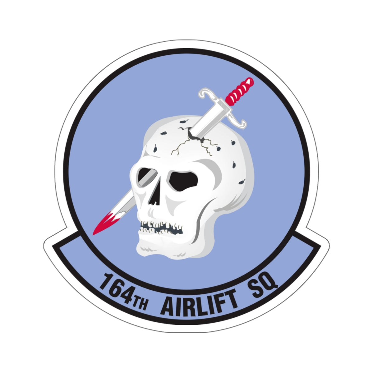 164 Airlift Squadron (U.S. Air Force) STICKER Vinyl Kiss-Cut Decal-6 Inch-White-The Sticker Space