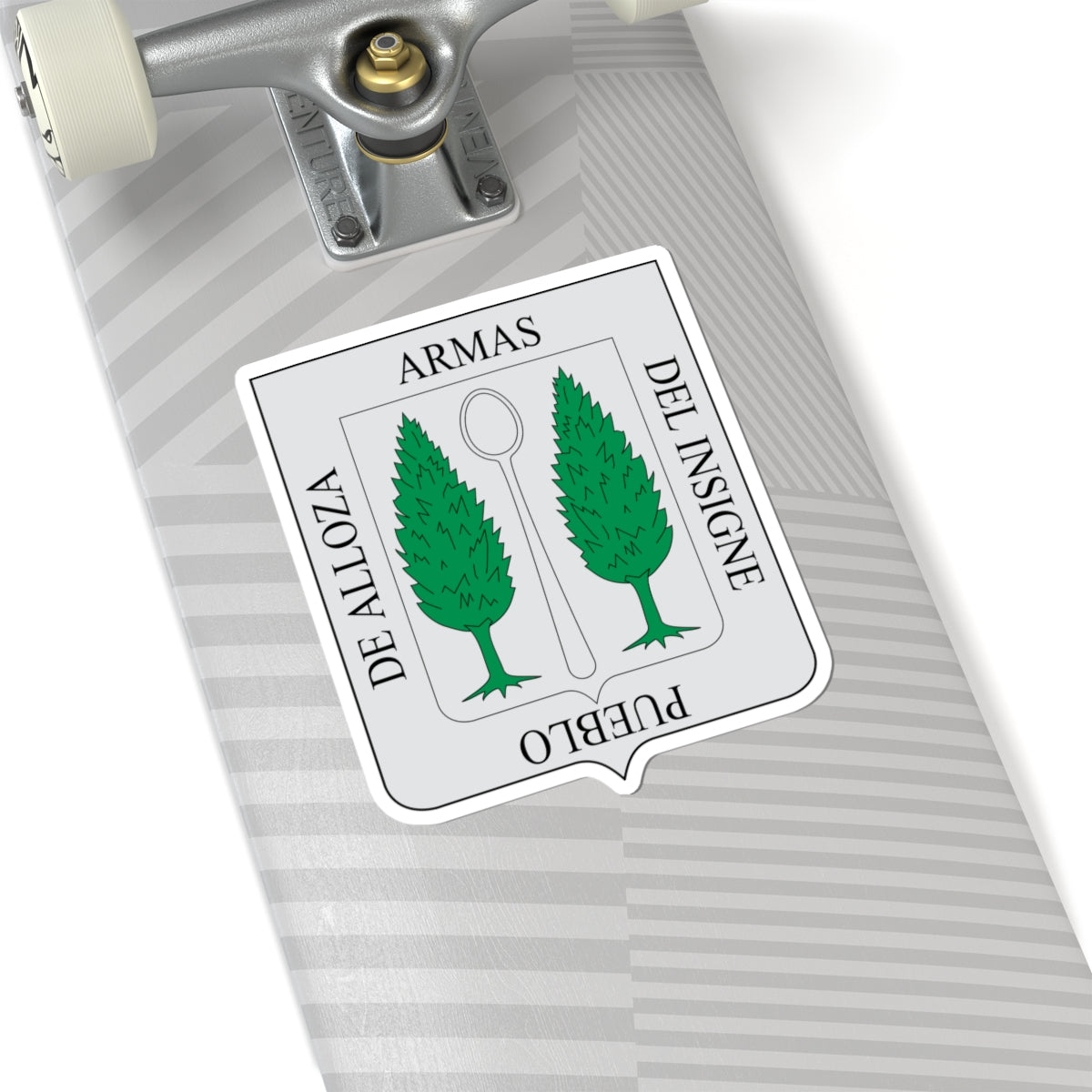 Escudo de Alloza (Spain) (Coat of Arms) STICKER Vinyl Kiss-Cut Decal