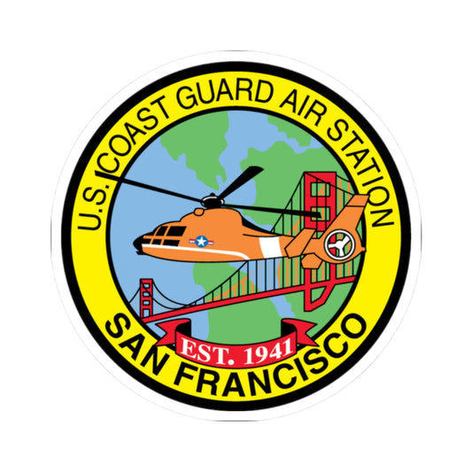 USCG Air Station San Francisco (U.S. Coast Guard) STICKER Vinyl Kiss-Cut Decal