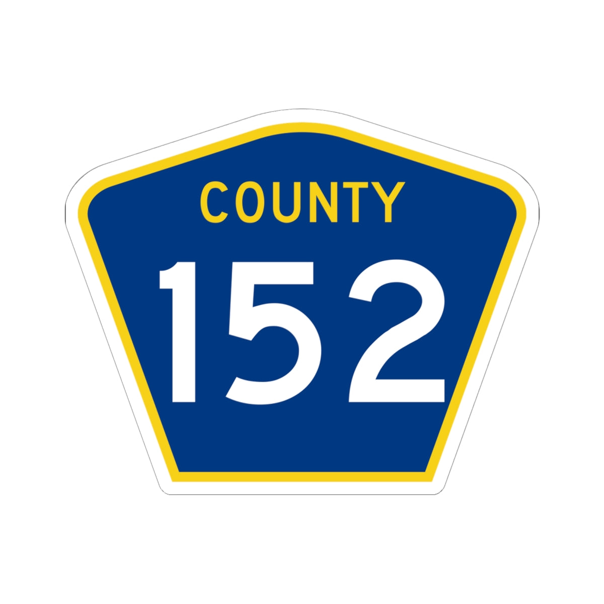 County 152 MN (Minnesota) (Road Sign) STICKER Vinyl Kiss-Cut Decal