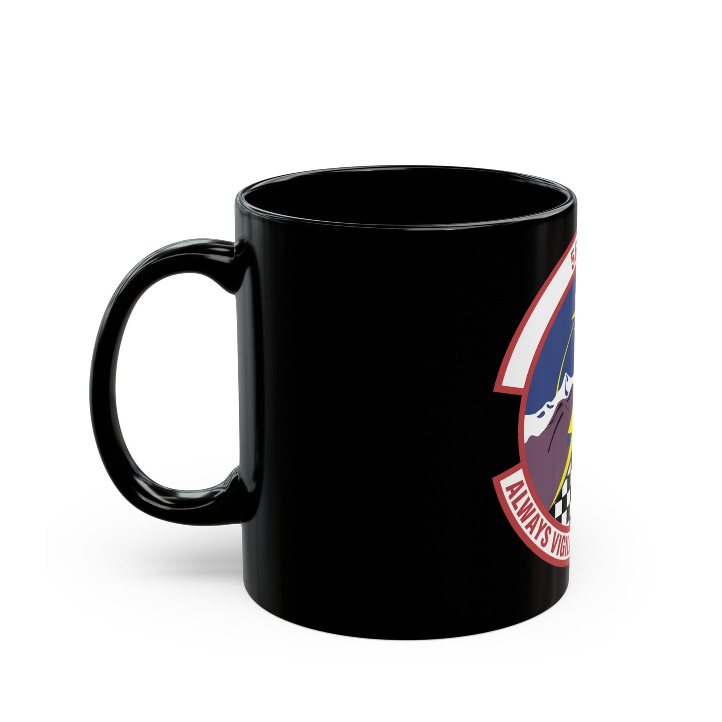 566th Operations Support Squadron (U.S. Air Force) Black Coffee Mug-The Sticker Space