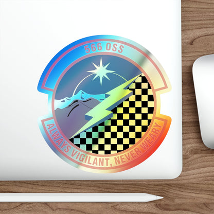 566th Operations Support Squadron (U.S. Air Force) Holographic STICKER Die-Cut Vinyl Decal-The Sticker Space