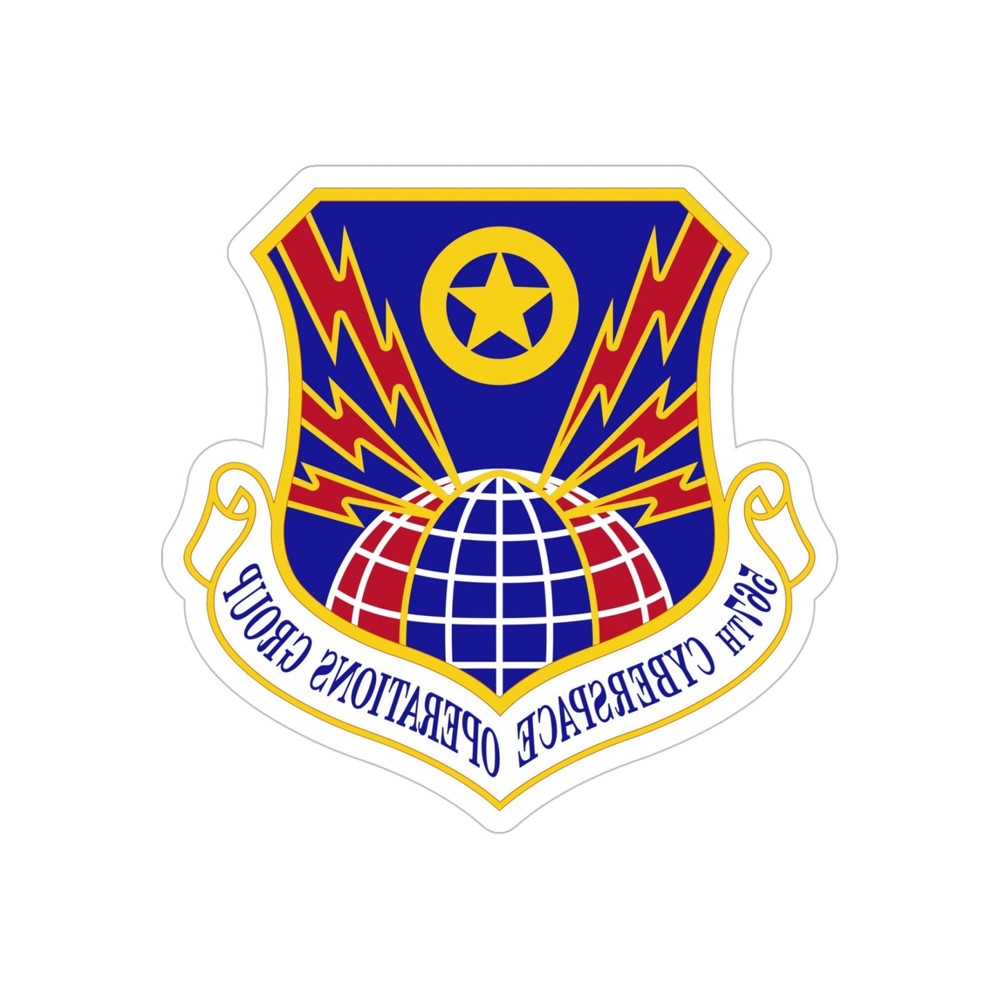 567 Cyberspace Operations Group ACC (U.S. Air Force) REVERSE PRINT Transparent STICKER-5 Inch-The Sticker Space