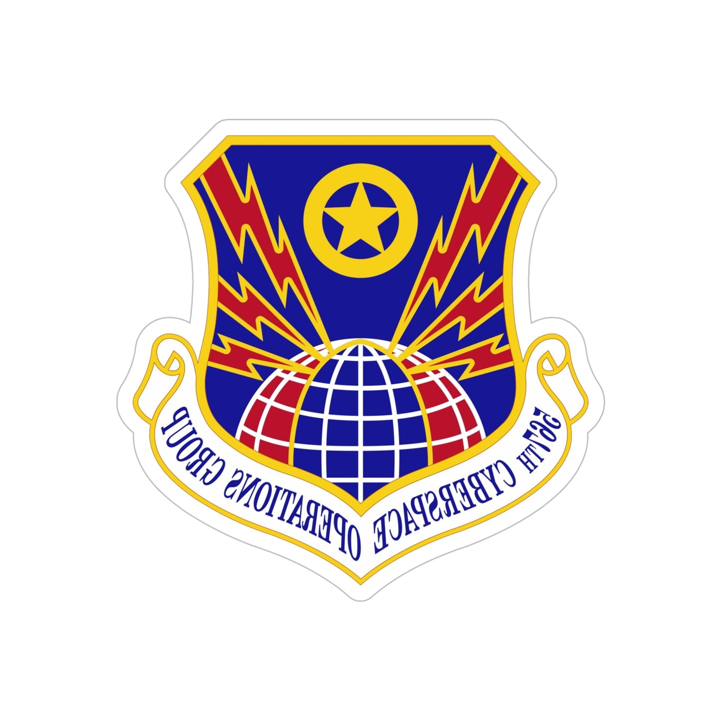 567 Cyberspace Operations Group ACC (U.S. Air Force) REVERSE PRINT Transparent STICKER-6" × 6"-The Sticker Space