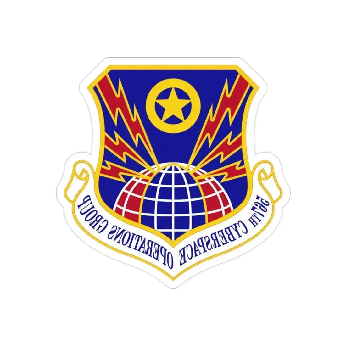 567 Cyberspace Operations Group ACC (U.S. Air Force) REVERSE PRINT Transparent Die-Cut STICKER 2 Inch Die-Cut Transparent - The Sticker Space